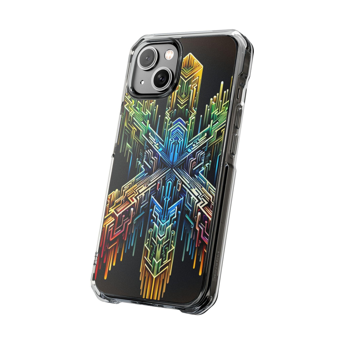 Magnet Case Abstract Cross Vibrant Colors
