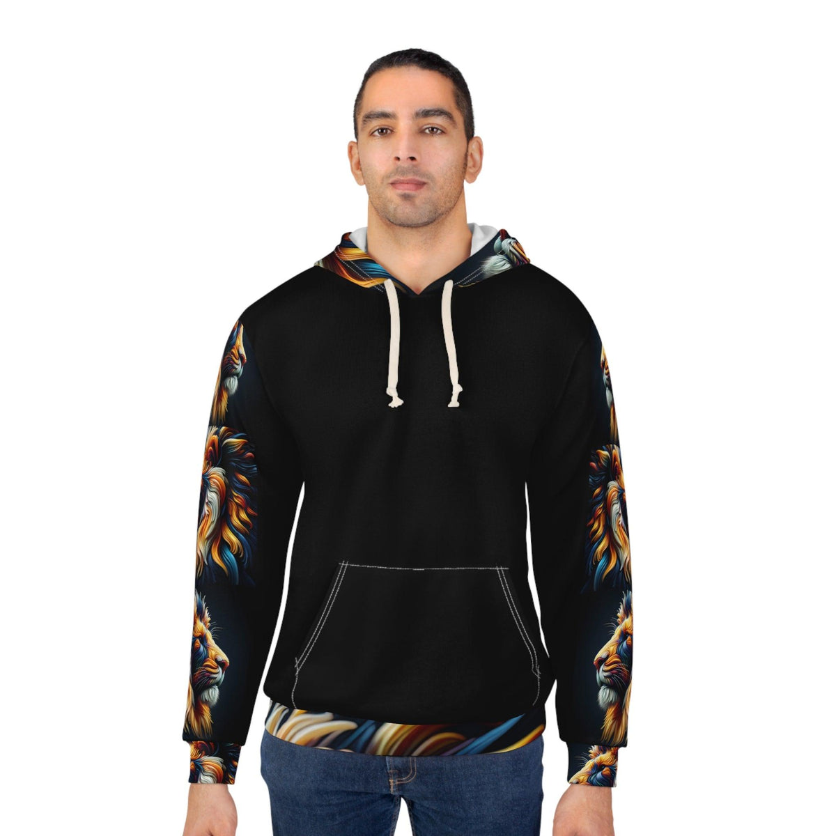 Realistic Lion Unisex Pullover Hoodie