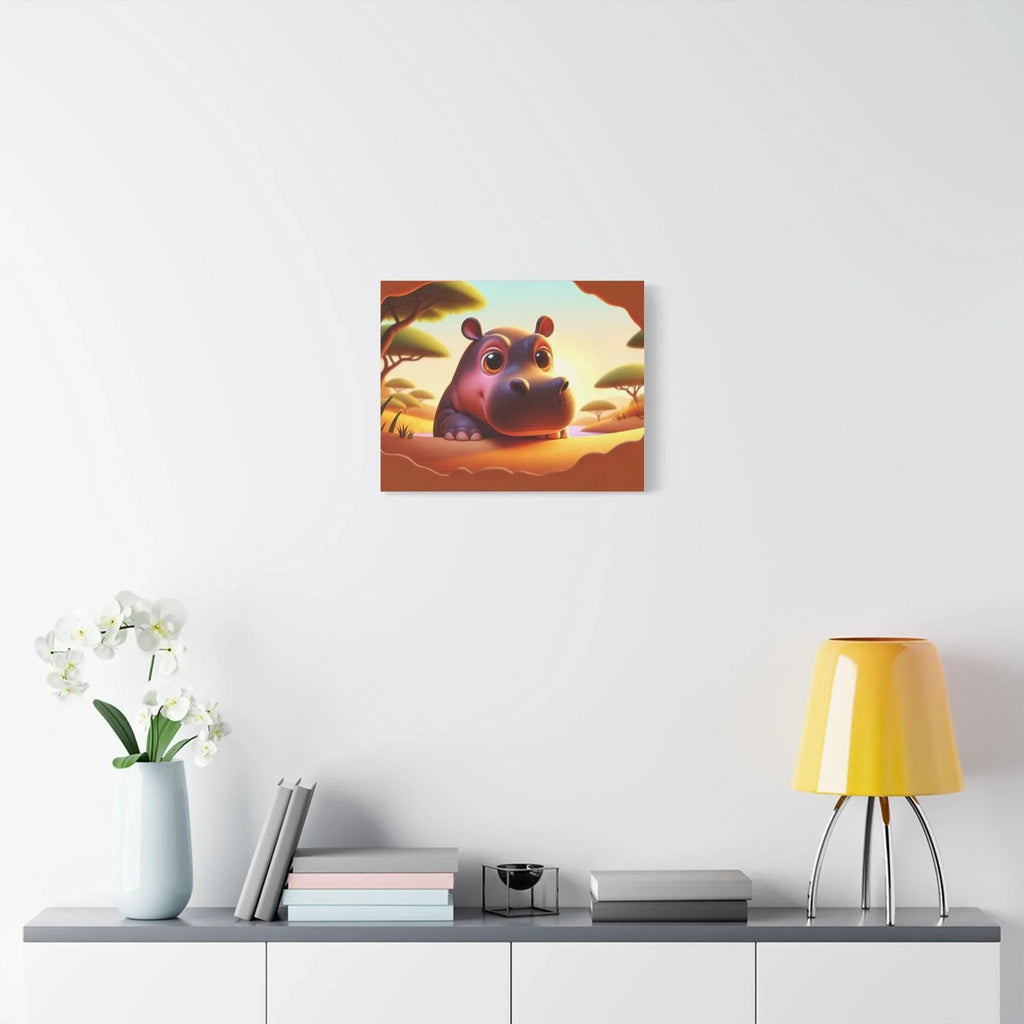 Canvas Hippo Print