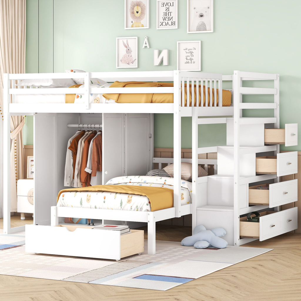 Bunk Bed With Wardrobe, Drawers