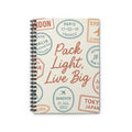 Travel-Themed Spiral Notebook - "Pack Light, Live Big" - Perfect for Adventurers & Journaling
