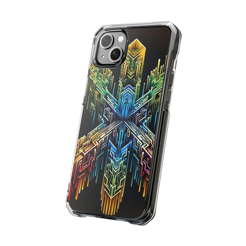 Magnet Case Abstract Cross Vibrant Colors