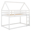 Low Bunk Bed With House Shaped Frame And Ladder