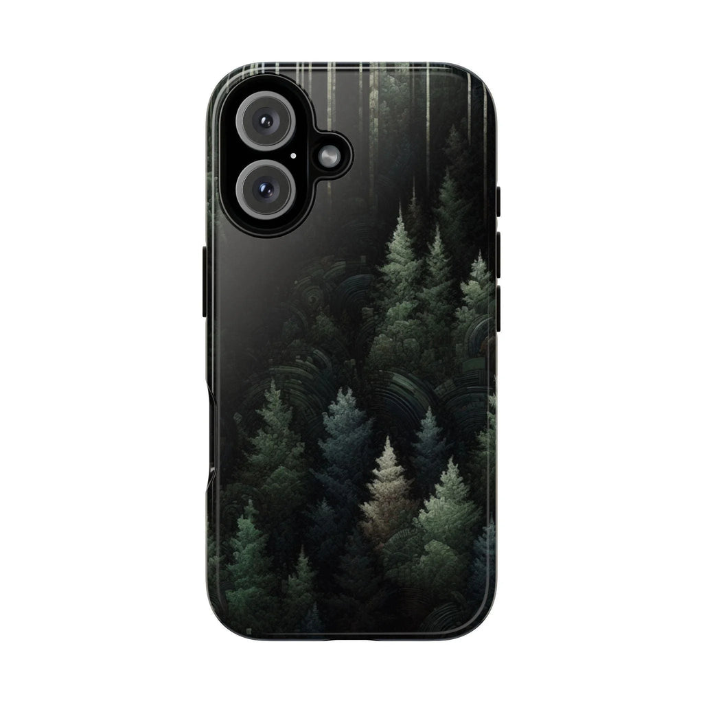 Phone Cases - Deep Dark Forest Nature Design