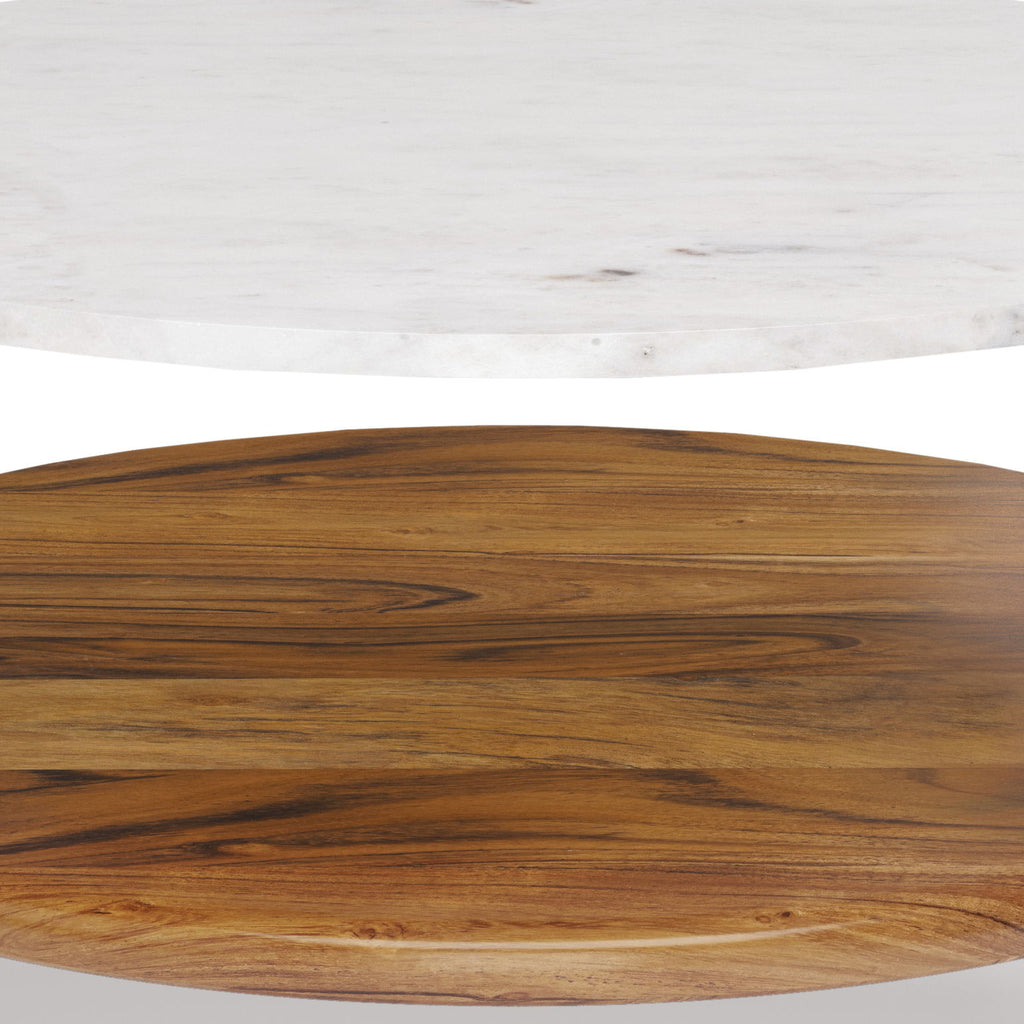 Wagner - Round Marble & Wood Table