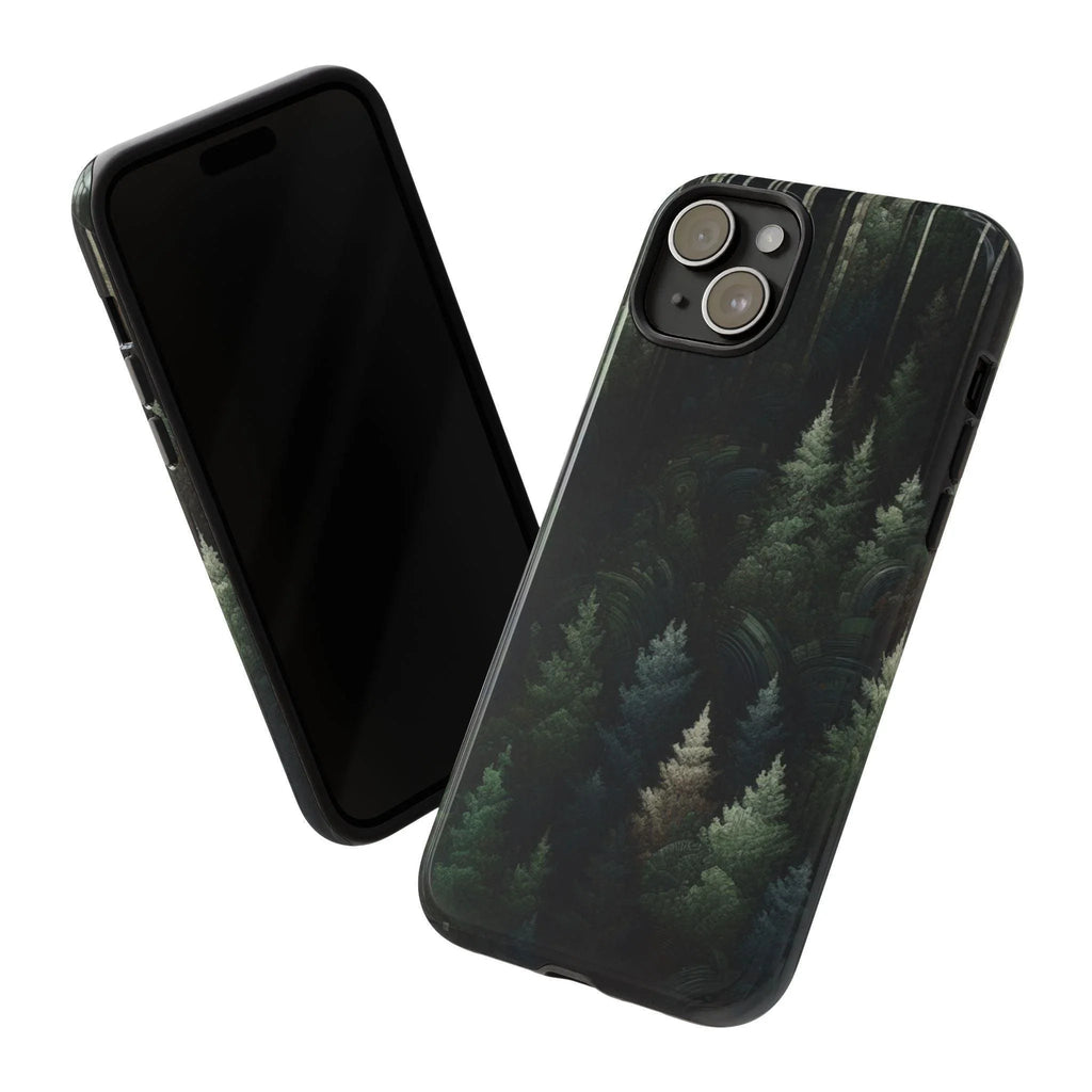Phone Cases - Deep Dark Forest Nature Design
