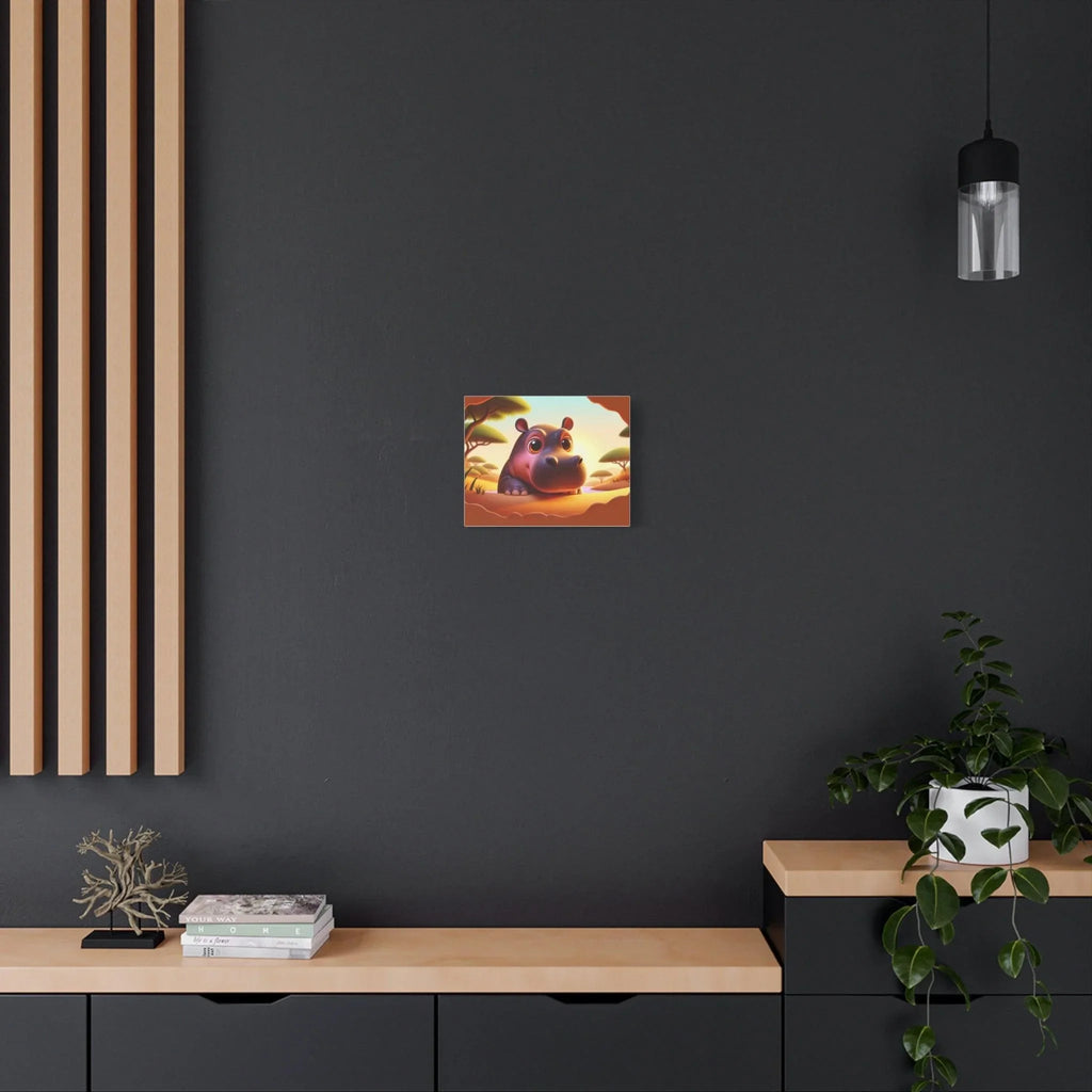 Canvas Hippo Print