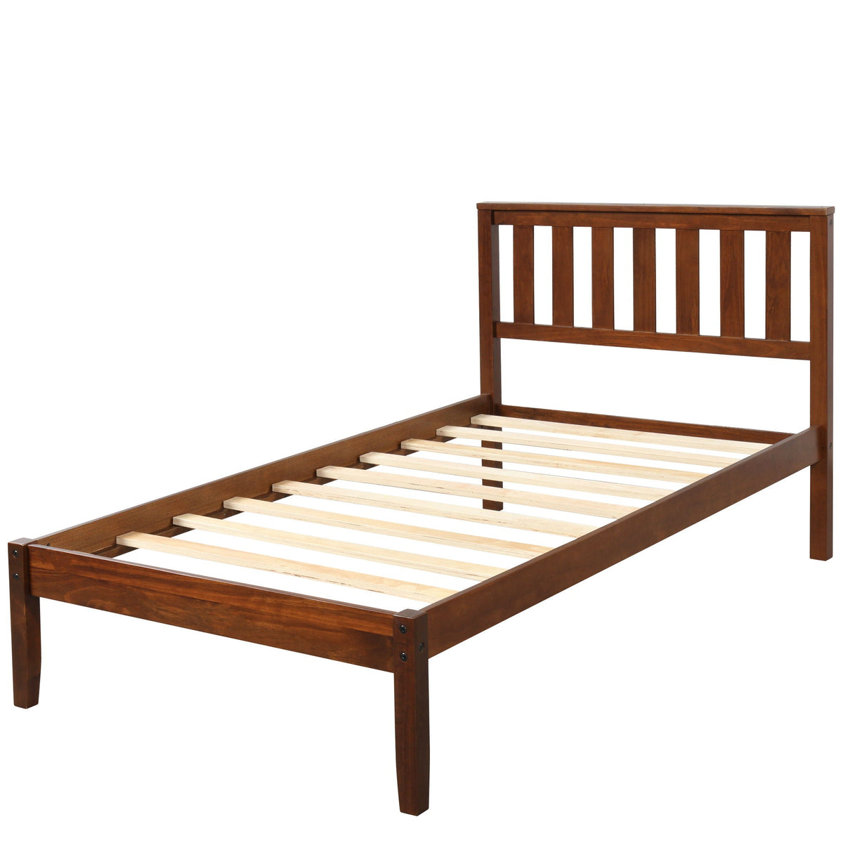 Platform Bed With Headboard, Footboard, Slat Support