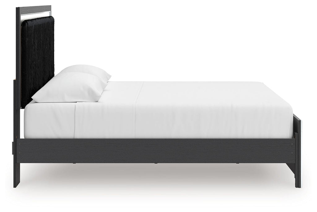 Zuraleus - Upholstered Panel Platform Bed With Roll Slats