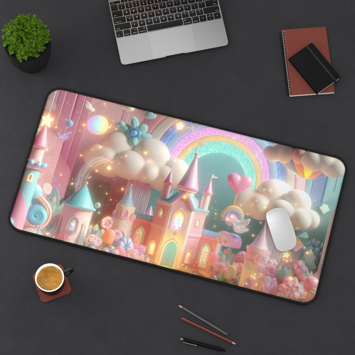 Desk Mat - Candyland Princess Castle Design