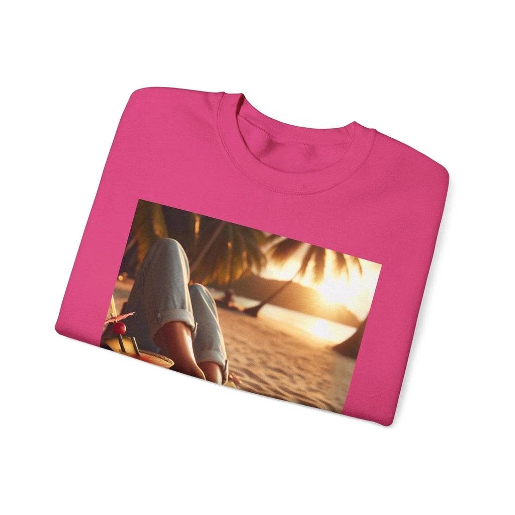 Sand Beach Woman Feet Crewneck Sweatshirt
