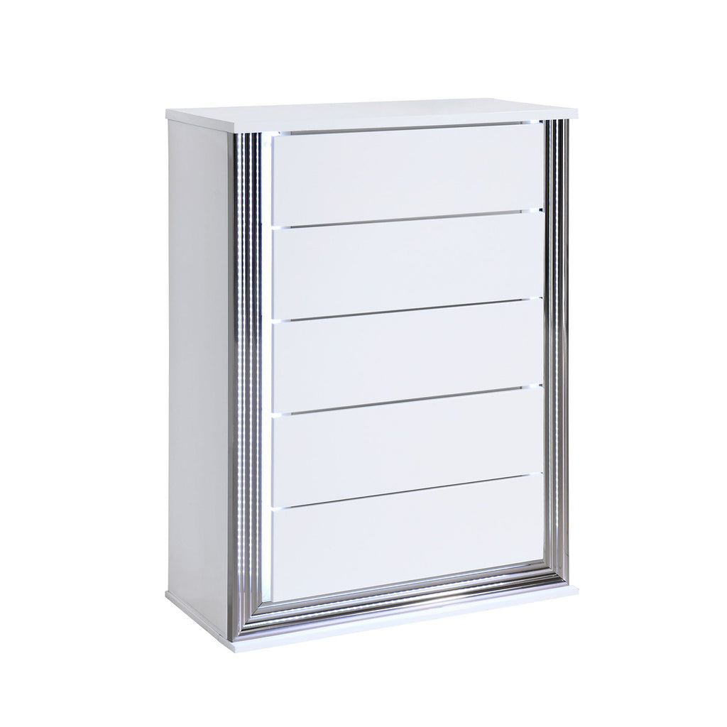 Moon - Smooth Chest With LED - White