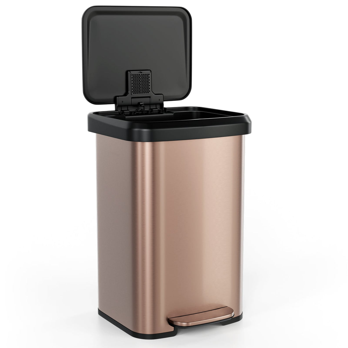 13.2 Gallon Step Trash Can with Soft Close Lid and Deodorizer Compartment