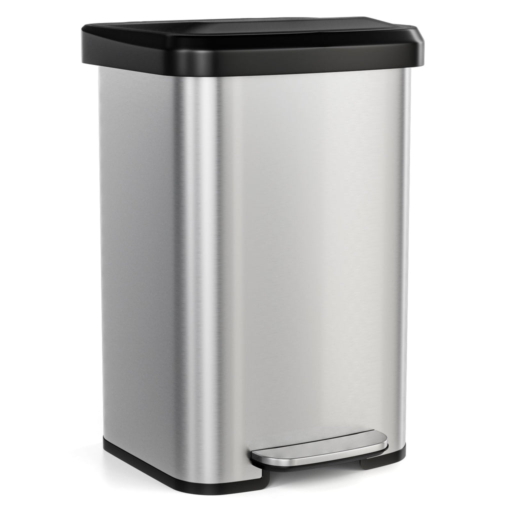 13.2 Gallon Step Trash Can with Soft Close Lid and Deodorizer Compartment
