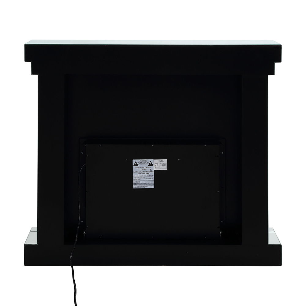 Noralie - 42" Fireplace - Mirrored & Faux Diamonds