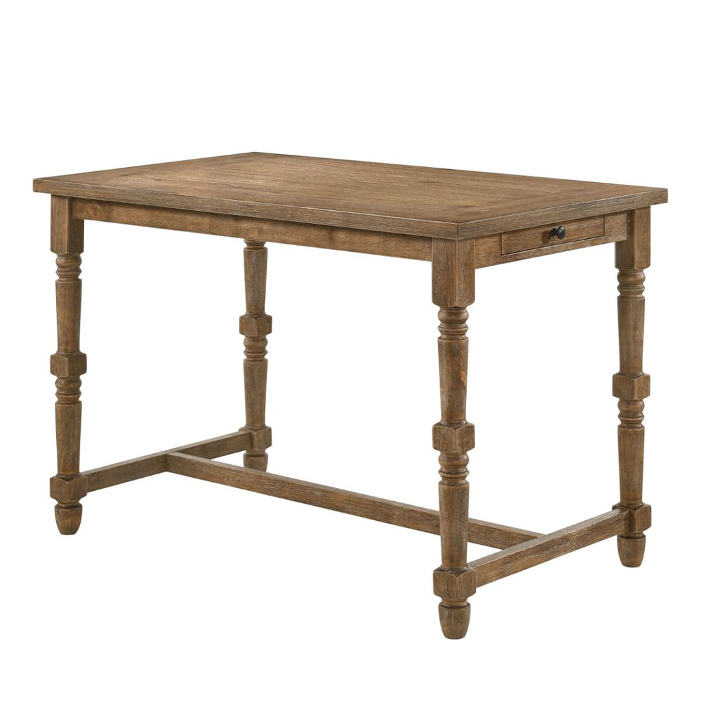Farsiris - Counter Height Table - Weathered Oak