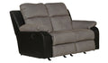 Felix - Rocking Reclining Loveseat - Black / Granite