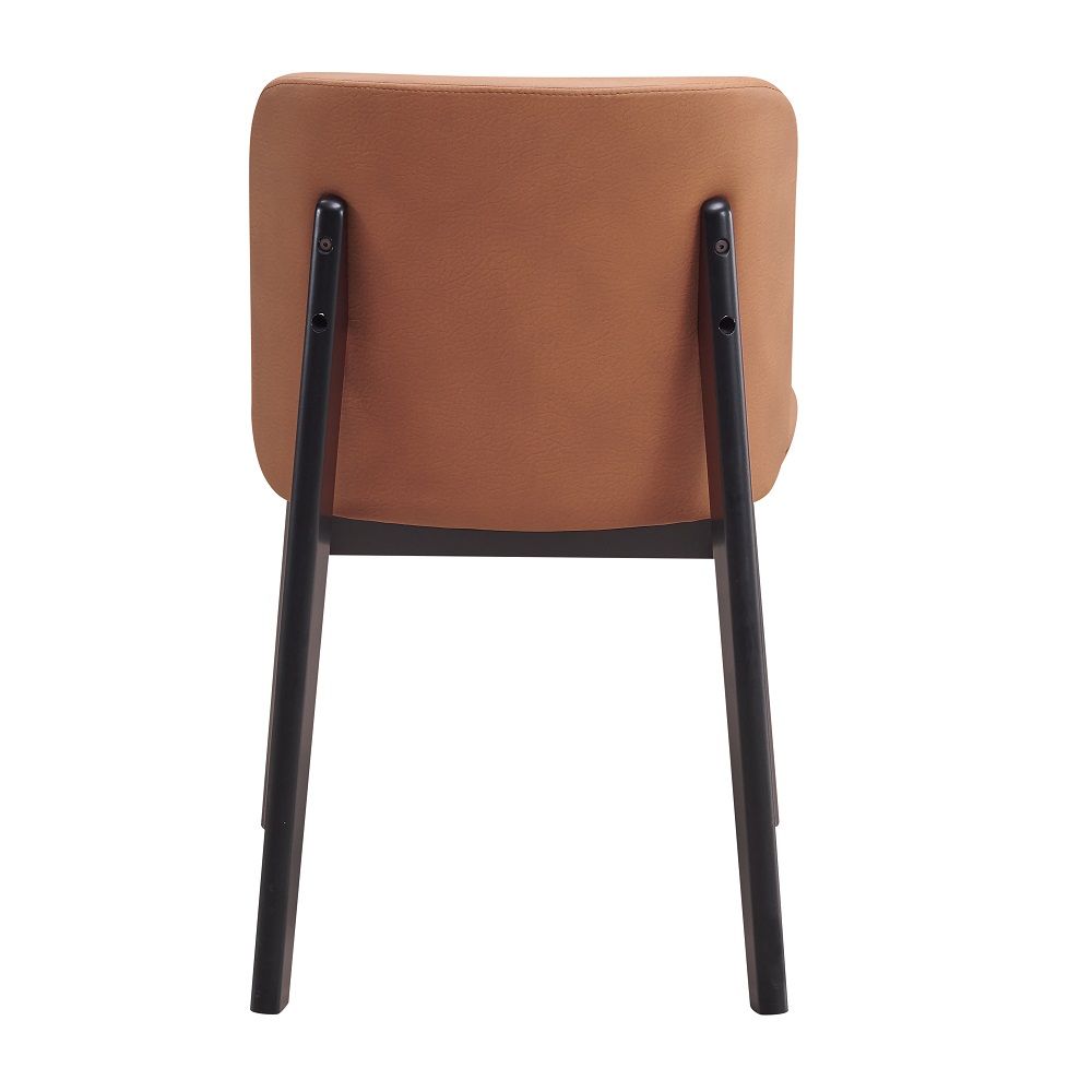 Eliora - Side Chair (Set of 2) - Camel Polish Microfiber & Black