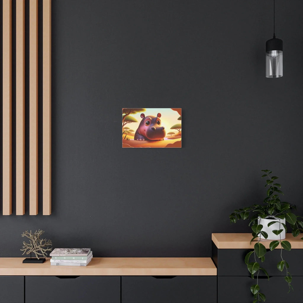 Canvas Hippo Print