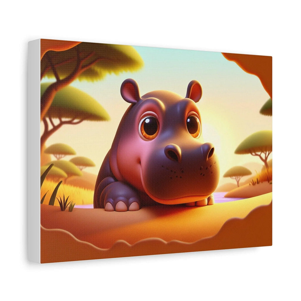 Canvas Hippo Print