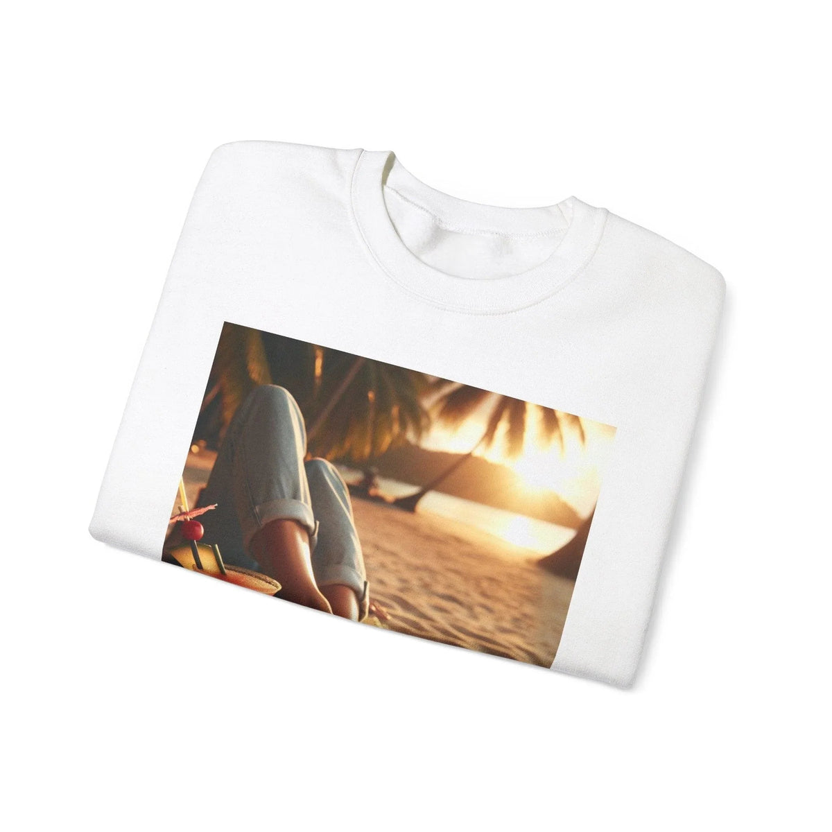 Sand Beach Woman Feet Crewneck Sweatshirt