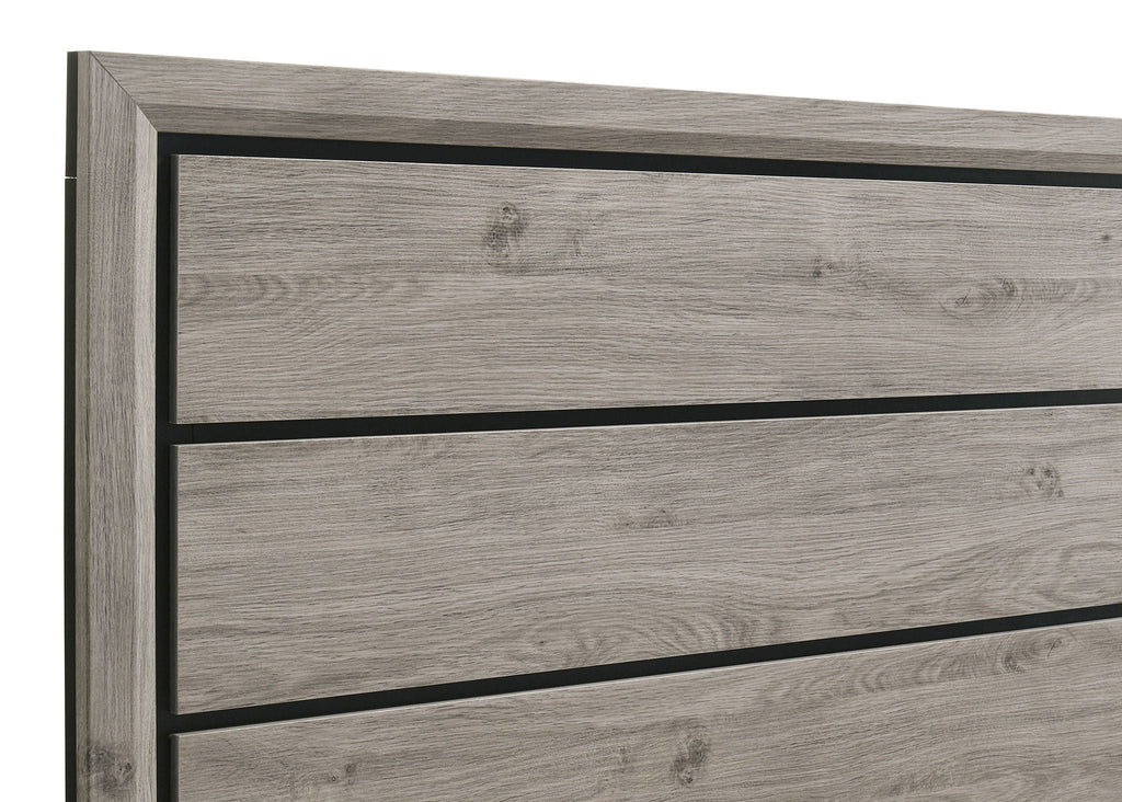 Valen Wood Twin Panel Bed Light Taupe