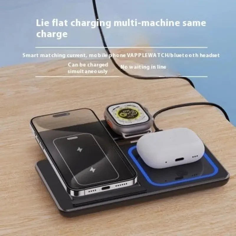 Ultimate 3-in-1 Fast Wireless Charger Stand with Night Light