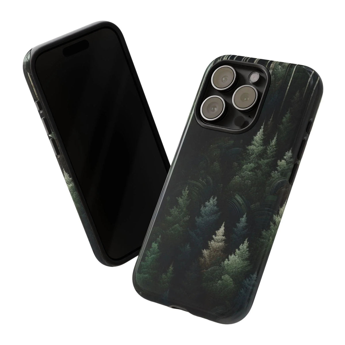 Phone Cases - Deep Dark Forest Nature Design