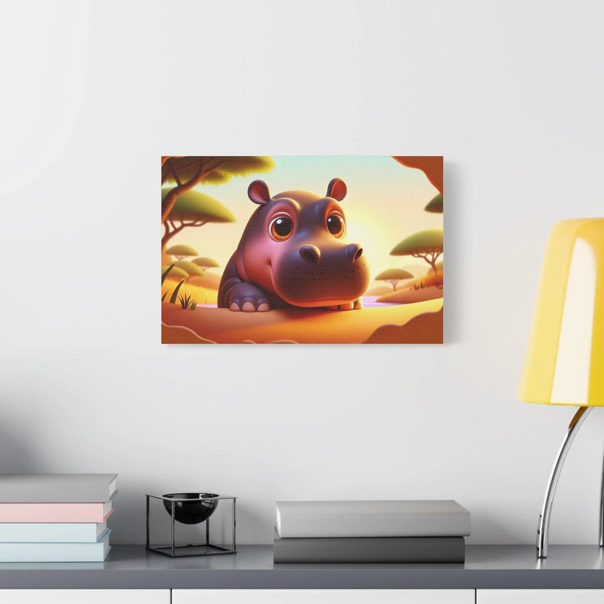 Canvas Hippo Print