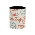 Pack Light, Live Big – Wanderlust Mug with Passport Stamp Collection