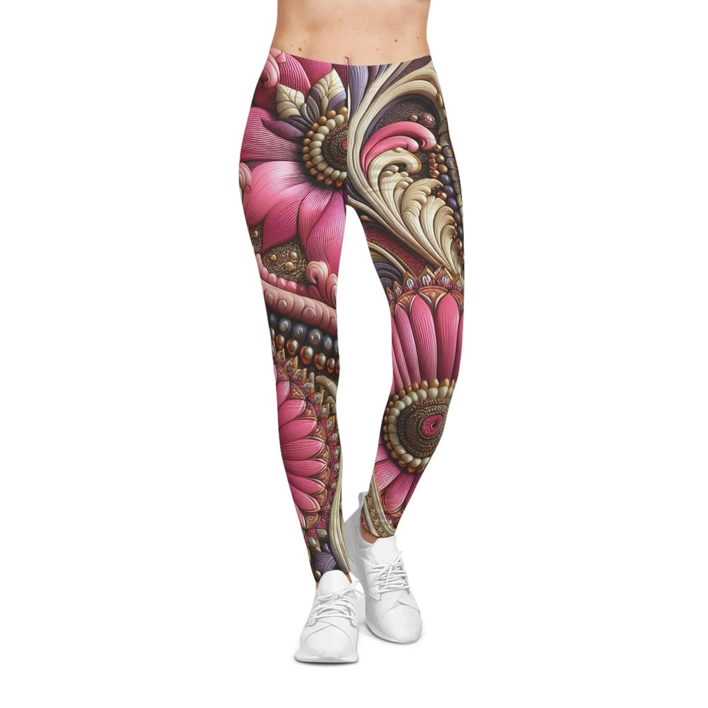Pink Flower Leggings