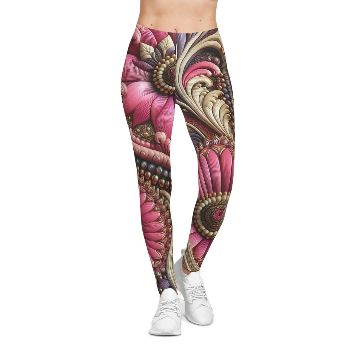 Pink Flower Leggings