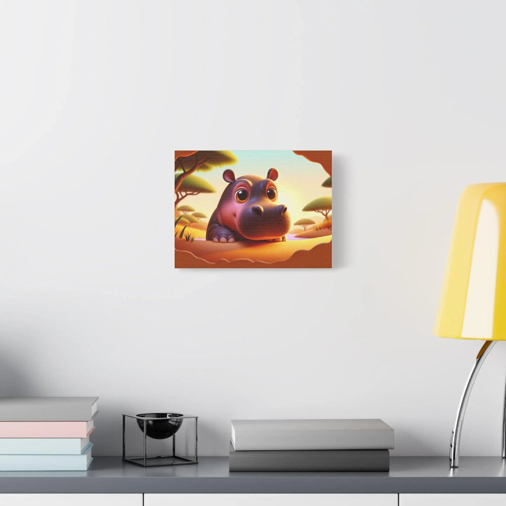 Canvas Hippo Print