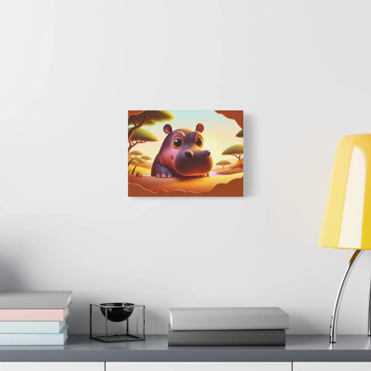 Canvas Hippo Print
