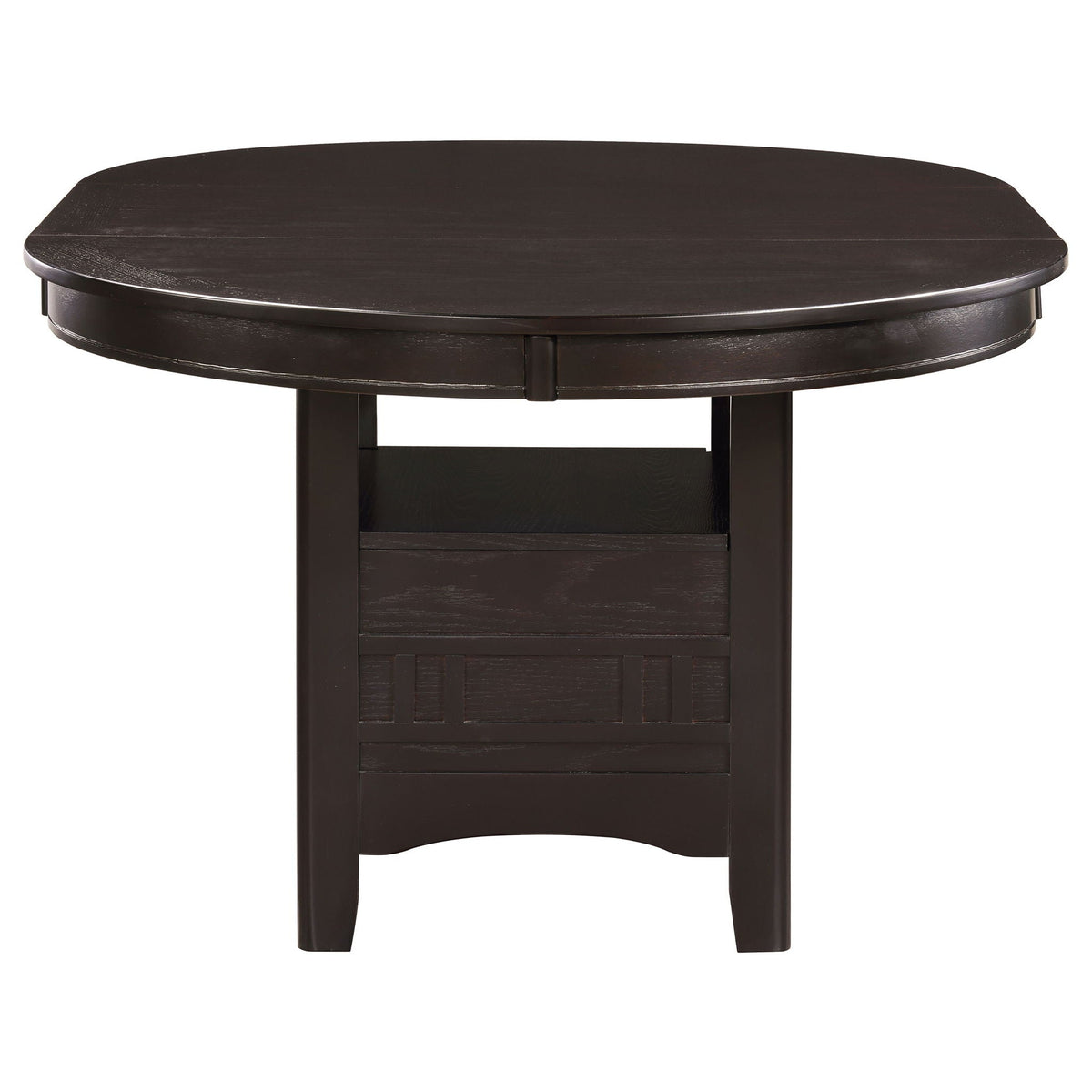 Lavon Oval 60-inch Wood Extension Leaf Dining Table Espresso