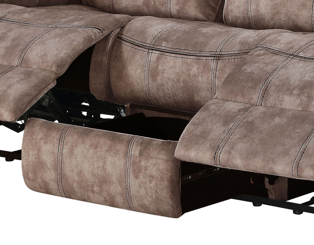 Zubaida - Two Tone Recliner Sofa With USB Port Drop Down Table