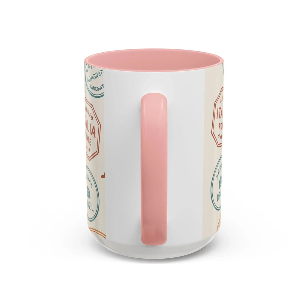 Pack Light, Live Big – Wanderlust Mug with Passport Stamp Collection