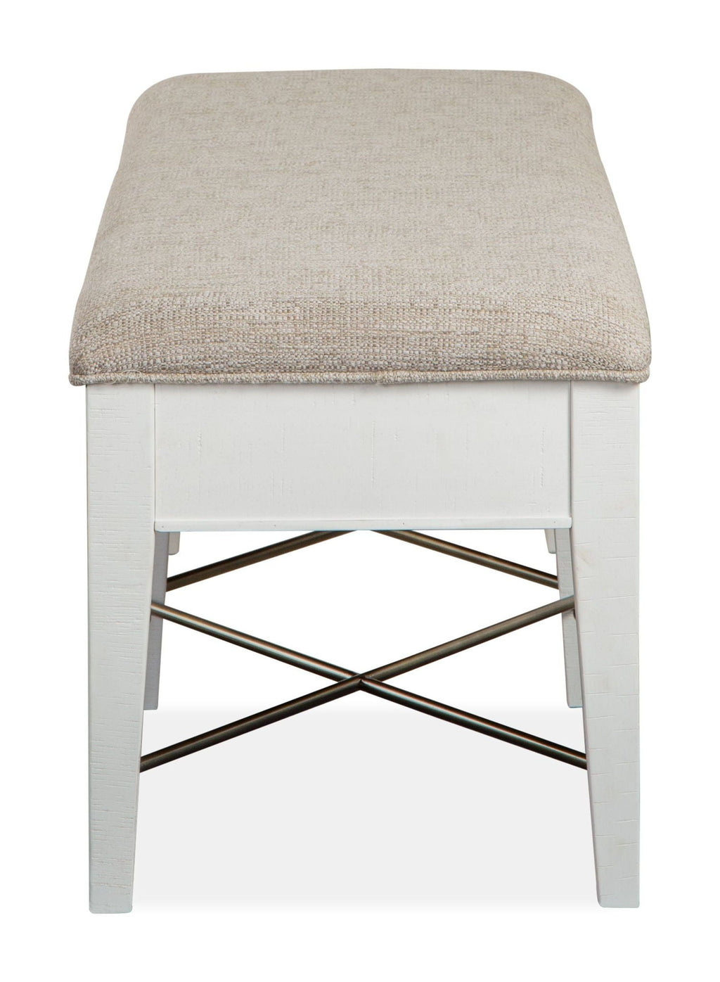 Heron Cove - Bench With Upholstered Seat - Chalk White