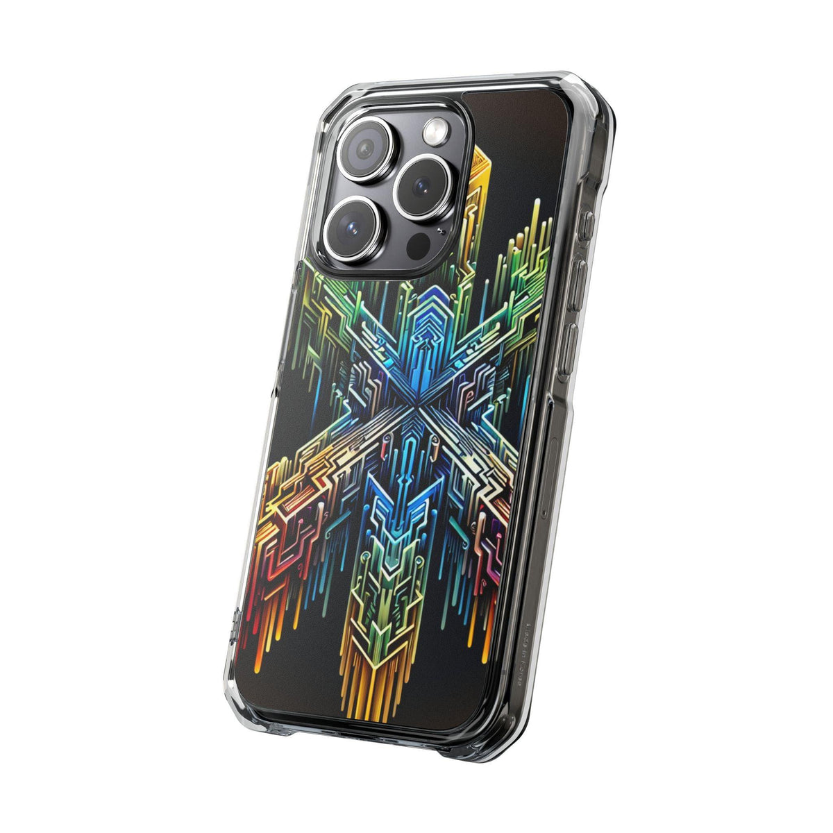 Magnet Case Abstract Cross Vibrant Colors