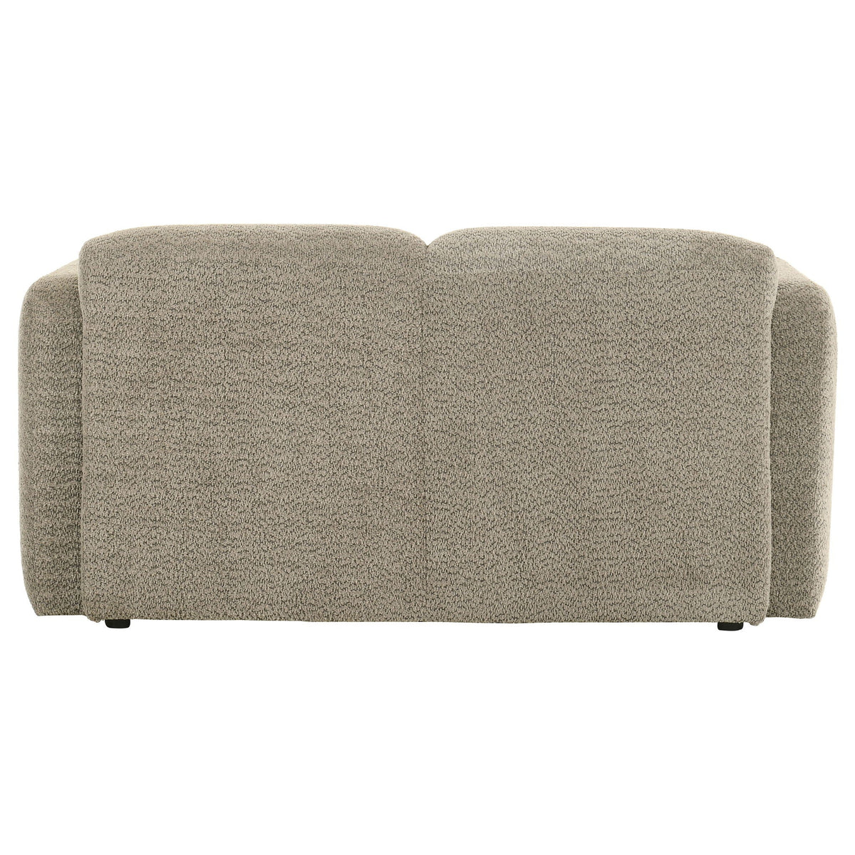 Dorset Fabric Upholstered Round Track Arm Loveseat Brown