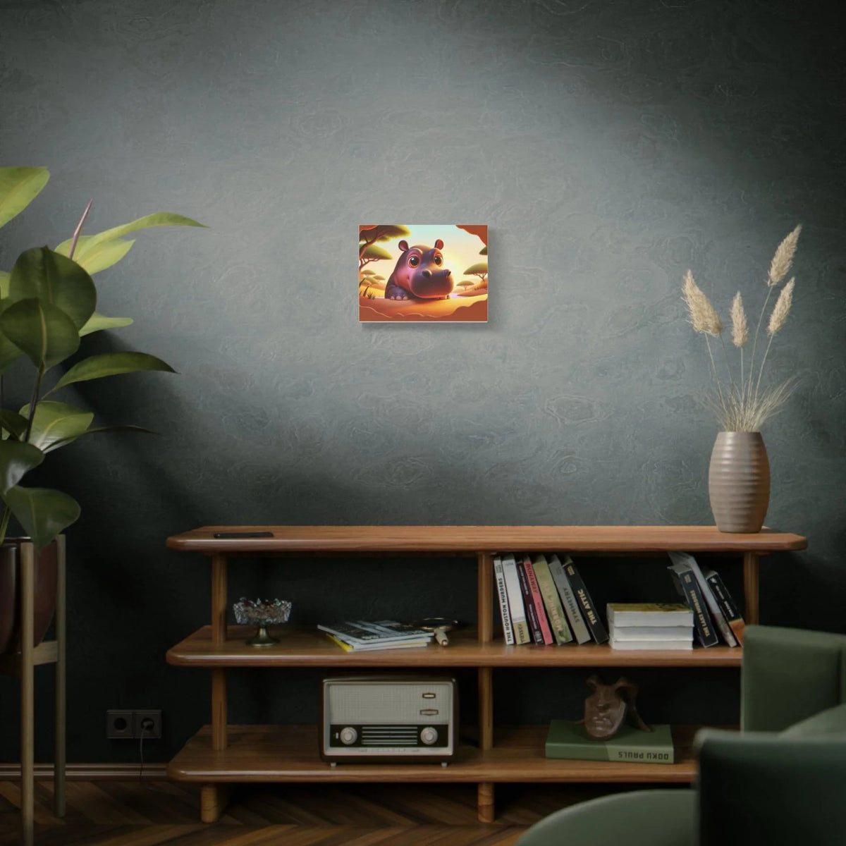 Canvas Hippo Print