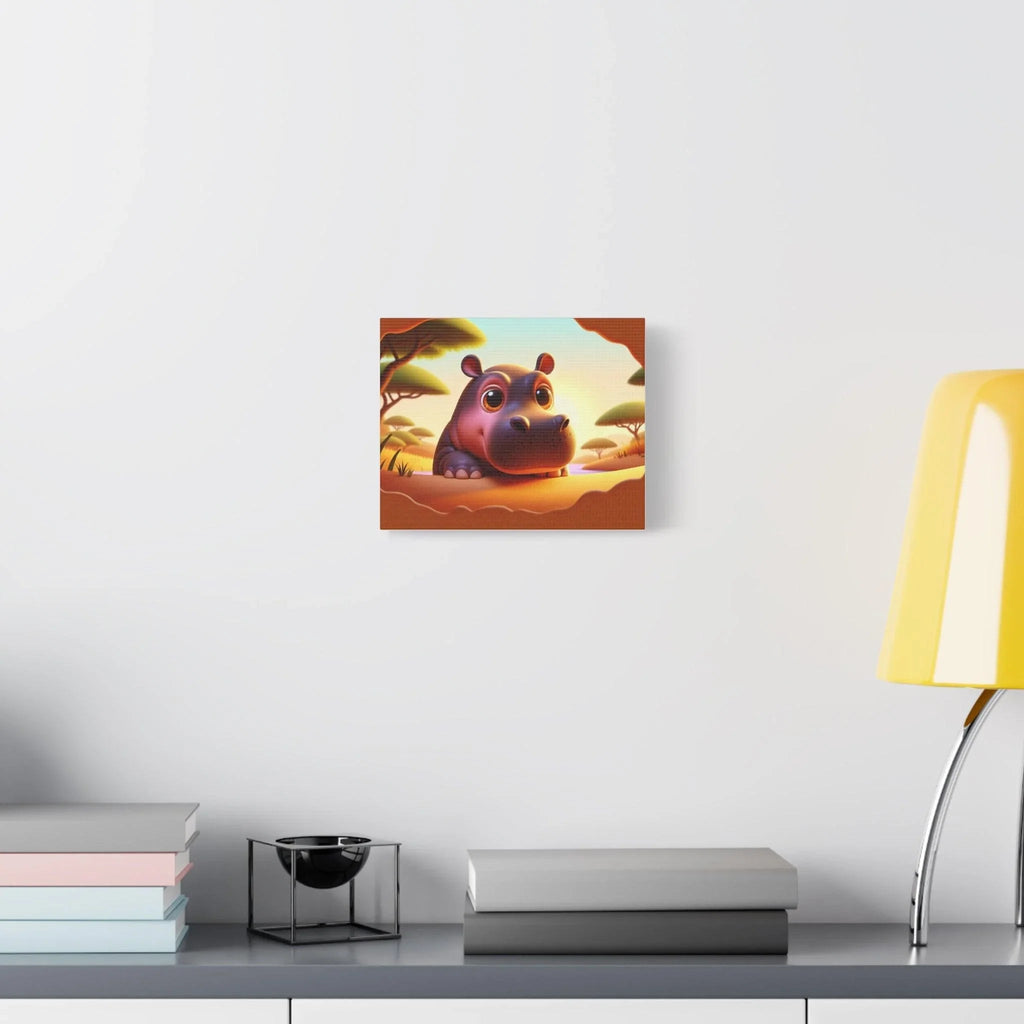 Canvas Hippo Print