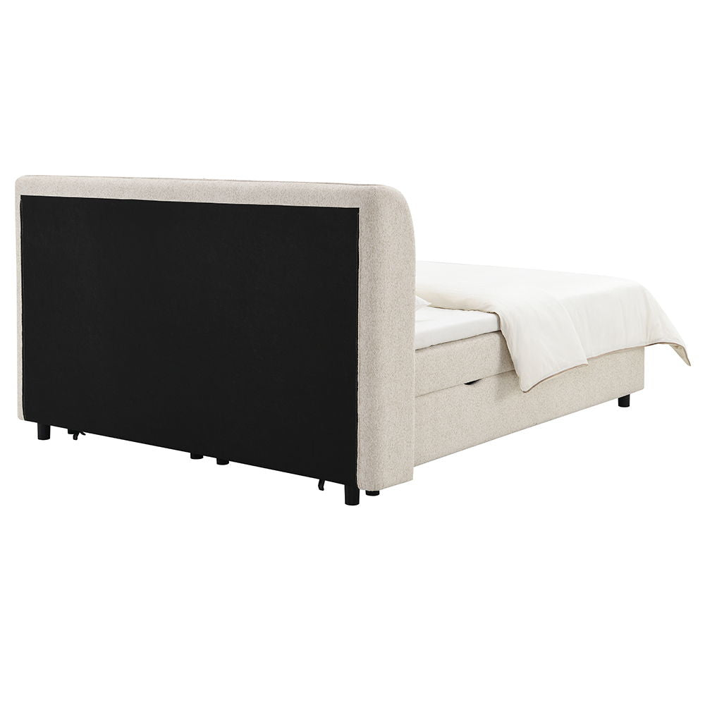 Adonia - Queen Bed With Storage - Beige