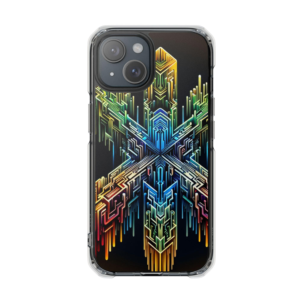 Magnet Case Abstract Cross Vibrant Colors