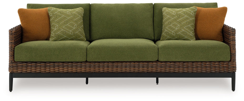 Horizon Hall - Sofa With Cushion - Brown / Green