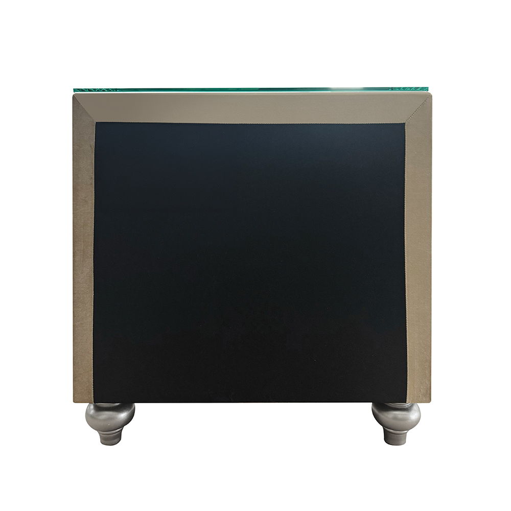 Lucienne - Nightstand - Beige Velvet