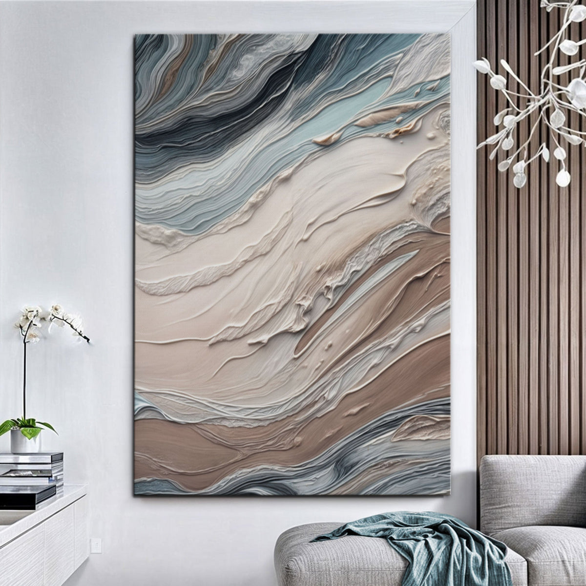 Earth Tone Swirls Wall Art