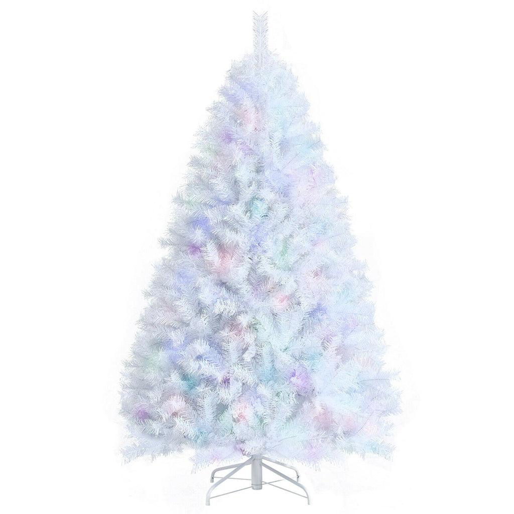 6 Feet Iridescent Tinsel Artificial Christmas Tree with 792 Branch Tips