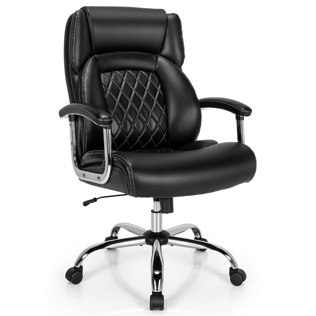 Height Adjustable Big and Tall Office Chair Computer Desk Chair with Metal Base