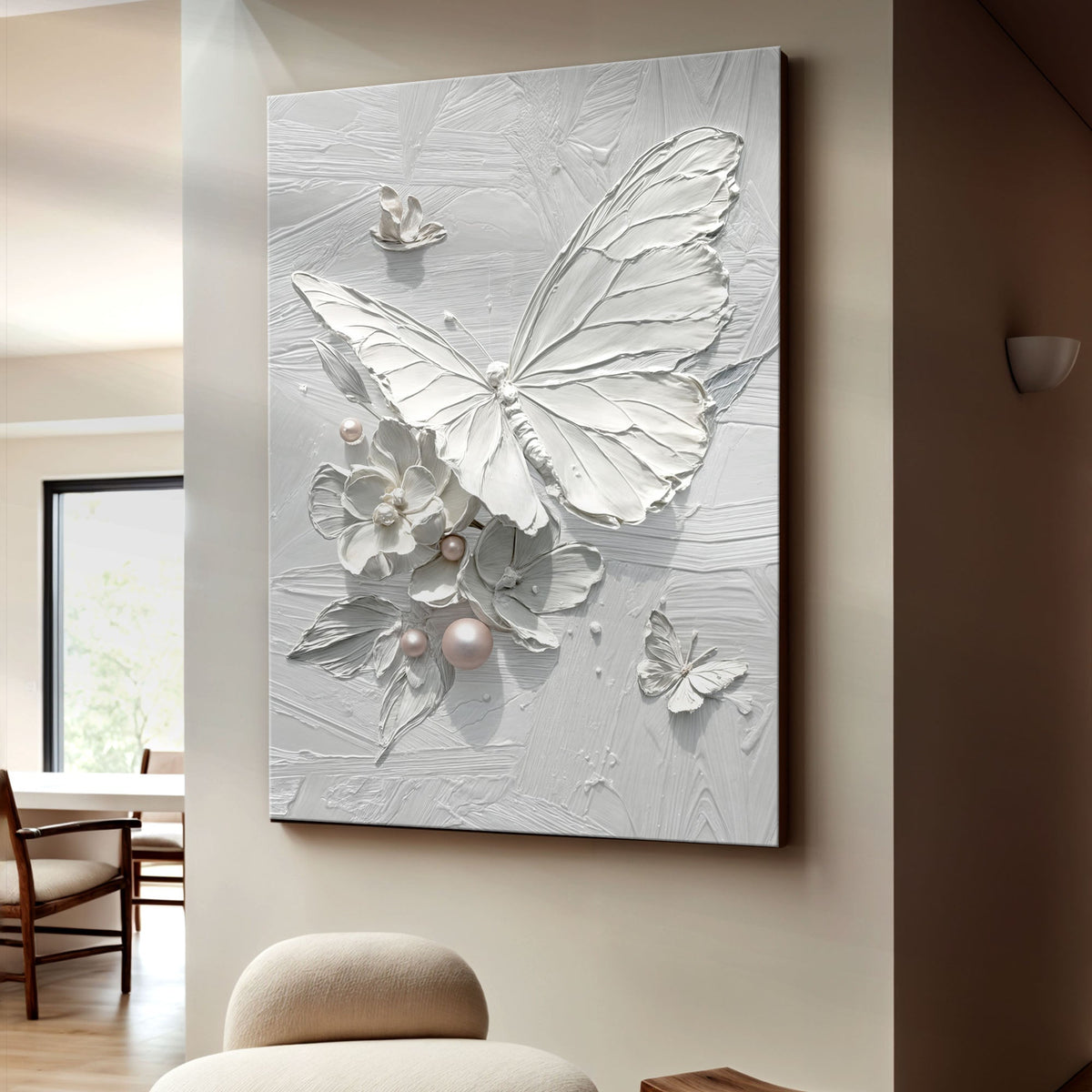 White Butterfly Wall Art